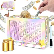 10000 Money Savings Box, Challenge Box, Cashbox Kakeibo Cash Vault Savin... - $293.84 MXN