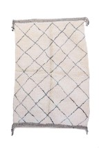 Geometric Moroccan rug made from natural wool 8.46 x 5.81 ft - £578.91 GBP