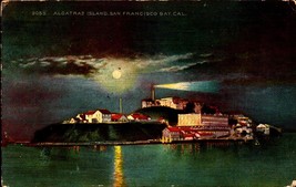 EDWARD H, MITCHELL POSTCARD- ALCATRAZ ISLAND AT NIGHT, SAN FRANCISCO BK62 - £4.73 GBP