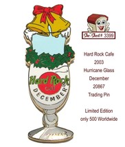 Hard Rock Cafe 2003 Hurricane Glass December 20867 Trading Pin Limited E... - $15.95