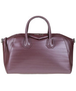 Marc Ellis Italian Made Metallic Burgundy Red Leather Large Tote Handbag - £201.48 GBP