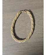 Monet Dual (Gold &amp; Silver) Tone Rope Bracelet 7.5&quot; - $11.83