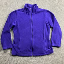 Uniqlo Fleece Jacket Women&#39;s Extra Large Purple Full Zip 100% Polyester XL - $365.38 MXN