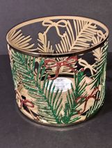 Bath &amp; Body Works HOLIDAY PINE TREE GARLAND &amp; BOWS Candle Holder 3 Wick ... - $14.60
