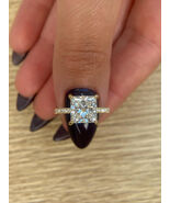 3.50 Cts Princess Cut E/VS1 Lab Grown Diamond Engagement Ring 14k Yellow... - €2.075,04 EUR
