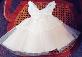 Vintage baby slip dress with lace and tulle - £23.98 GBP