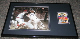 Carlton Fisk Signed Framed 11x17 Photo Display JSA Red Sox FIGHT vs Piniella - £78.62 GBP