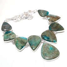 Shattuckite Pear Shape Gemstone Handmade Ethnic Necklace Jewelry 18&quot; SA 2404 - £12.57 GBP