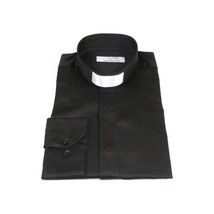 Mens CEREMONIA Clergy Pastor Priest Shirt 100% Cotton Turkey #stn 15 HYB Black image 8