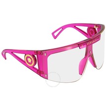 Versace VE4393 53341W Sunglasses Transparent Fuxia Clear Lens 46mm Multi... - $419.00