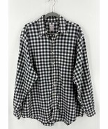 Brooks Brothers Plaid Dress Shirt Collared Button Up Mens XL Blue White ... - $46.13 CAD