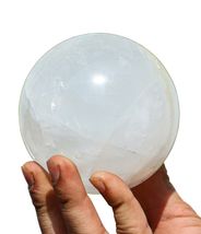Large 85MM White Petalite Quartz Crystal Healing Energy Stone Sphere Orb... - $155.39
