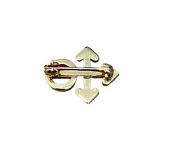 Vintage 14k Yellow Gold Woman Symbol Pin Brooch 1.14g Female Love Heart image 7