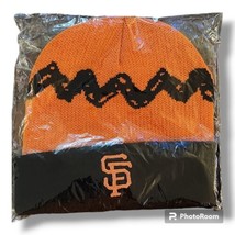 New Peanuts Charlie Brown x SF Giants Beanie Cap 2019 Black Orange Collaboration - £19.23 GBP