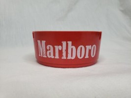 Vintage Marlboro Ash Tray Red 3 3/4&quot; With Three Cigarette Slots  - £19.75 GBP