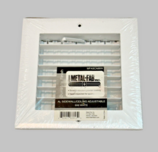 Metal-Fab HVAC Grate 6 x 6" White Square MFASCA66W Sidewall Ceiling Adju... - $14.85