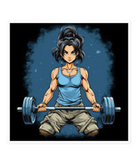 Female Anime Body Builder Bubble-free stickers - £3.89 GBP - £5.45 GBP