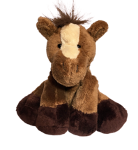 Ganz Bellbottom Horse Sound Brown White Cream Plush Beanie Small 6&quot; No C... - £23.61 GBP