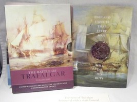 1805-2005 Battle of Trafalgar Great Britain Gibraltar $5 Pounds Comm. Crown AK80 - £33.22 GBP