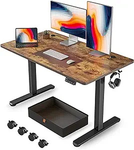 48 X 24 Inches Standing Desk With Drawer, Adjustable Height Electric Sta... - $315.99