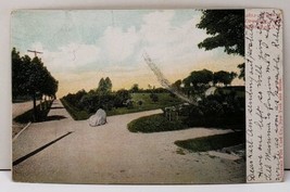 Downing Park Newburgh NY 1906 to Augusta Michigan udb Postcard F2 - £7.06 GBP