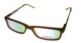 Guess Womens Ophthalmic Eyeglass Rectangle Brown Plastic 9081 - £18.03 GBP