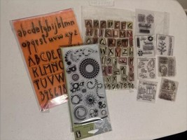 Assorted Clear Craft Stamps Alphabet Seasonal Decorative Cards Scrapbooking - $131.71 MXN