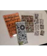 Assorted Clear Craft Stamps Alphabet Seasonal Decorative Cards Scrapbooking - $131.71 MXN