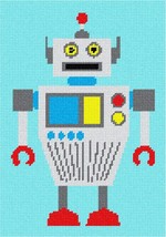 Pepita Needlepoint Canvas: Robot Two, 7&quot; x 10&quot; - £39.84 GBP+