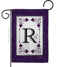 Classic R Initial Garden Flag Simply Beauty 13 X18.5 Double-Sided House Banner - $19.97
