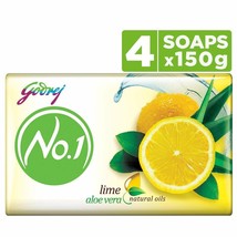 Godrej No.1 Lime &amp; Aloe Vera - 150g, (Pack of 4 Soap) - £23.65 GBP