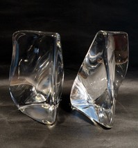 Beautiful Pair DUAM Crystal Signed Bookends  - £94.64 GBP