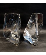 Beautiful Pair DUAM Crystal Signed Bookends  - £94.10 GBP