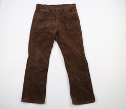 Vintage 80s Levis 517 Mens 36x31 Faded Flared Wide Leg Corduroy Pants Brown USA - £111.69 GBP