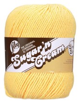 Spinrite Lily Sugar'n Cream Yarn Solids Super Size Yellow 1 Pack of 12 Skein - $1,802.62 MXN