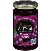 Polaner All Fruit Spreadable Fruit Concord GRAPE 10 oz Jam Juice NO GMO - $9.89