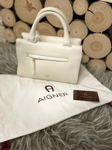 NEW Genuine AIGNER Kaia Handbag White 100% Authentic leather bag Origina... - $345.50