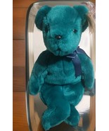 New Ty Original Beanie Buddy Teddy Green Old Face Bear 15&quot; - $389.31 MXN