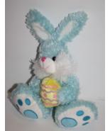 Dan Dee Easter Egg Bunny Rabbit Blue White Plush Sits 6&quot; Stuffed Animal ... - £9.84 GBP