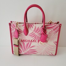 Michael Kors Mirella Medium EW Tote Crossbody Shopper Bag Electric Pink ... - $147.76