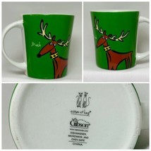 Gibson Designs 2 Mug Max &amp; Lucy JINGLE Holiday Reindeer Ceramic Coffee O... - £15.69 GBP