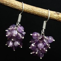 Solid 925 Silver Natural Amethyst Gemstone Handmade Earring Women&#39;s Gift Jewelry - £4.74 GBP