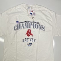 NEW Boston Red Sox 2004 AL Champions T Shirt Vtg MLB Baseball Deadstock ... - £24.85 GBP