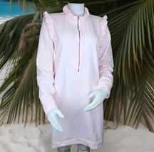 Lilly Pulitzer Skipper Dress Womens XL Pale Pink Popover Long Sleeve 1/2... - $53.74