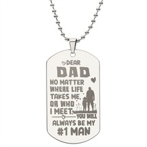 No Matter Where Life Takes Me Engraved Dog Tag Necklace Stainless Steel or  18k - £37.62 GBP+