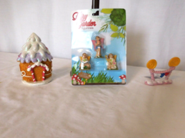 Miniature Fairy &amp; Garden House Figurines And Accessories, 5 Piece Set NEW - $150.79 MXN