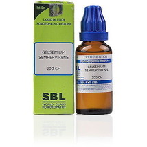 Sbl Homeopathy Gelsemium Sempervirens 200 Ch (30ml) Homeopathic Remedy - £12.41 GBP