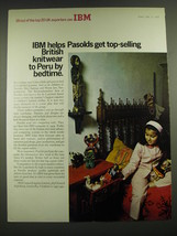 1968 IBM Computers Ad - IBM helps Pasolds get top-selling British Knitwear - $18.49