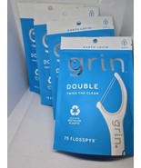 4-Grin Flosspyx Double Strung &quot;Twice the Clean&quot; Dental Floss Picks - 75 ... - $22.09