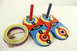 Vintage Family Toy Game PRESSMAN RING TOSS Metal Base Plastic Rings No 1186 - £9.65 GBP